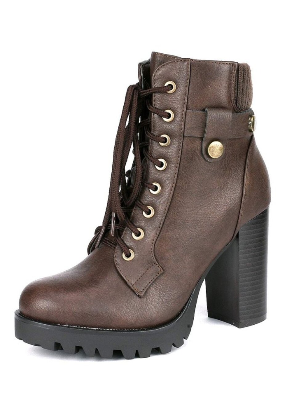 Women's Lace up Combat Ankle Booties Shoes